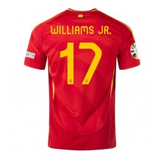 Spania Nico Williams #17 Hjemmedrakt EM 2024 Kortermet